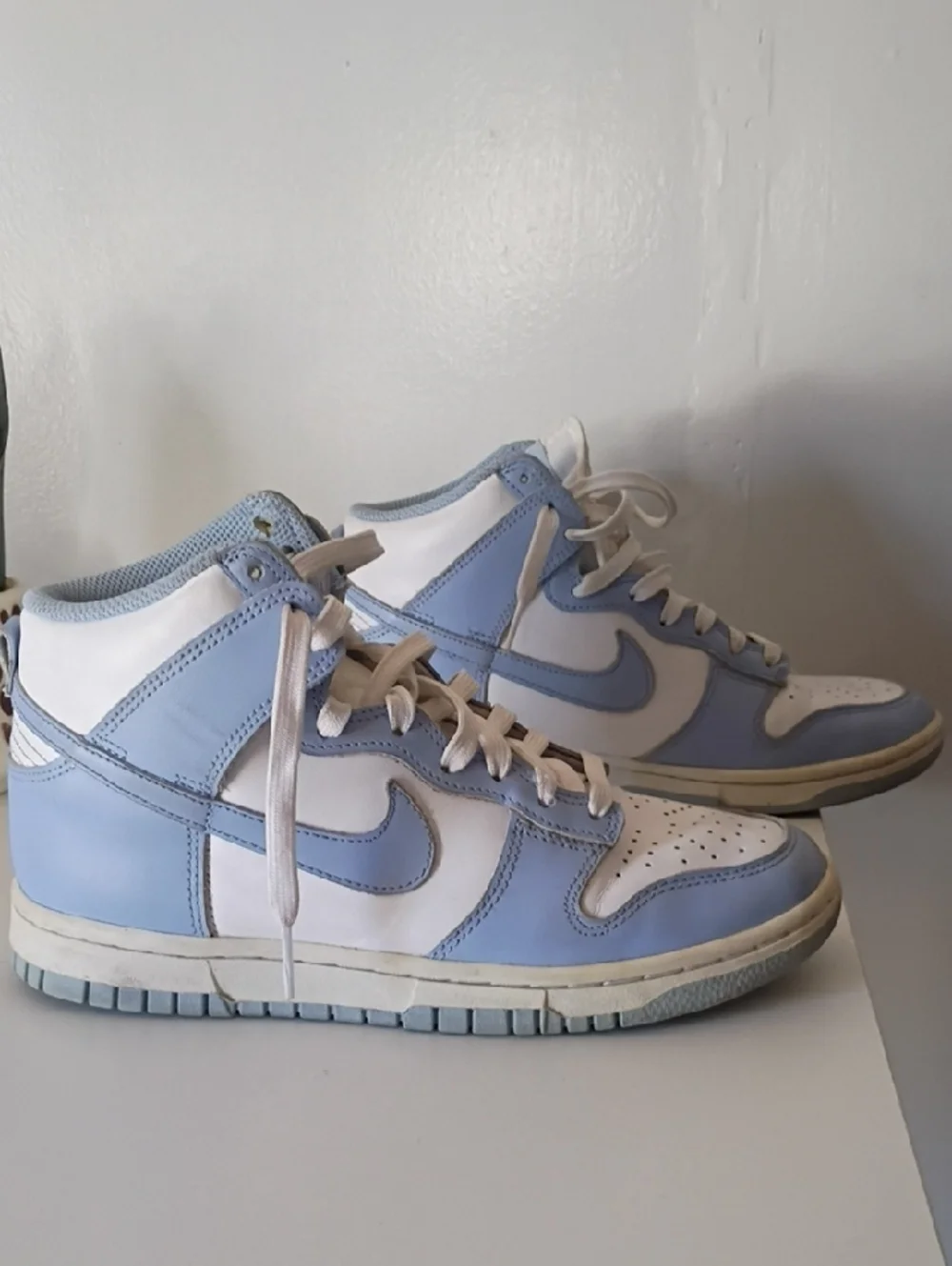Nike High-Top Sneakers in White Light Blue Nike Dunk High 'Aluminum' sneaker 6.5